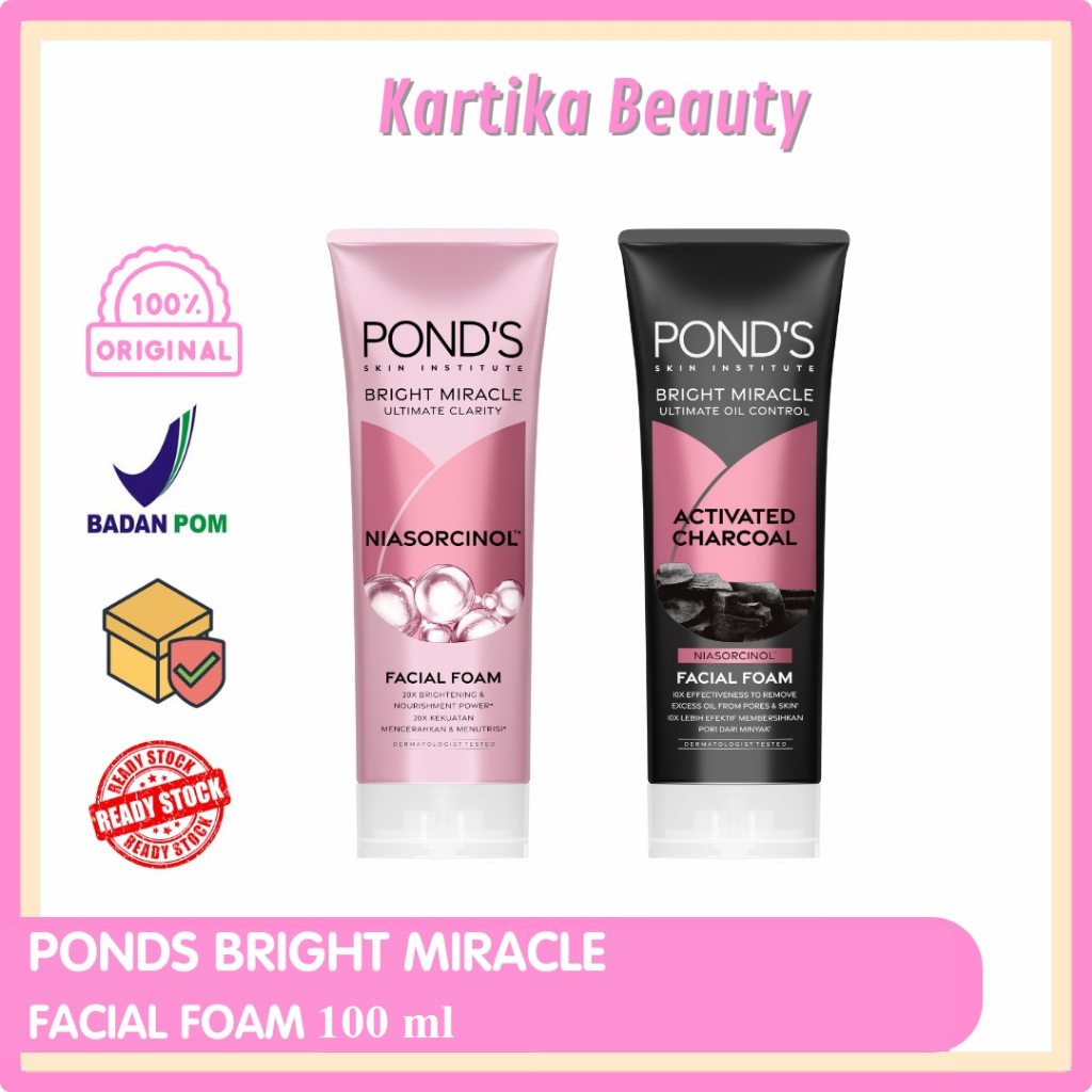 Ponds Facial Foam Besar 100 gram | Skin Care Pembersih Wajah | Pons Sabun Cuci Muka Mencerahkan