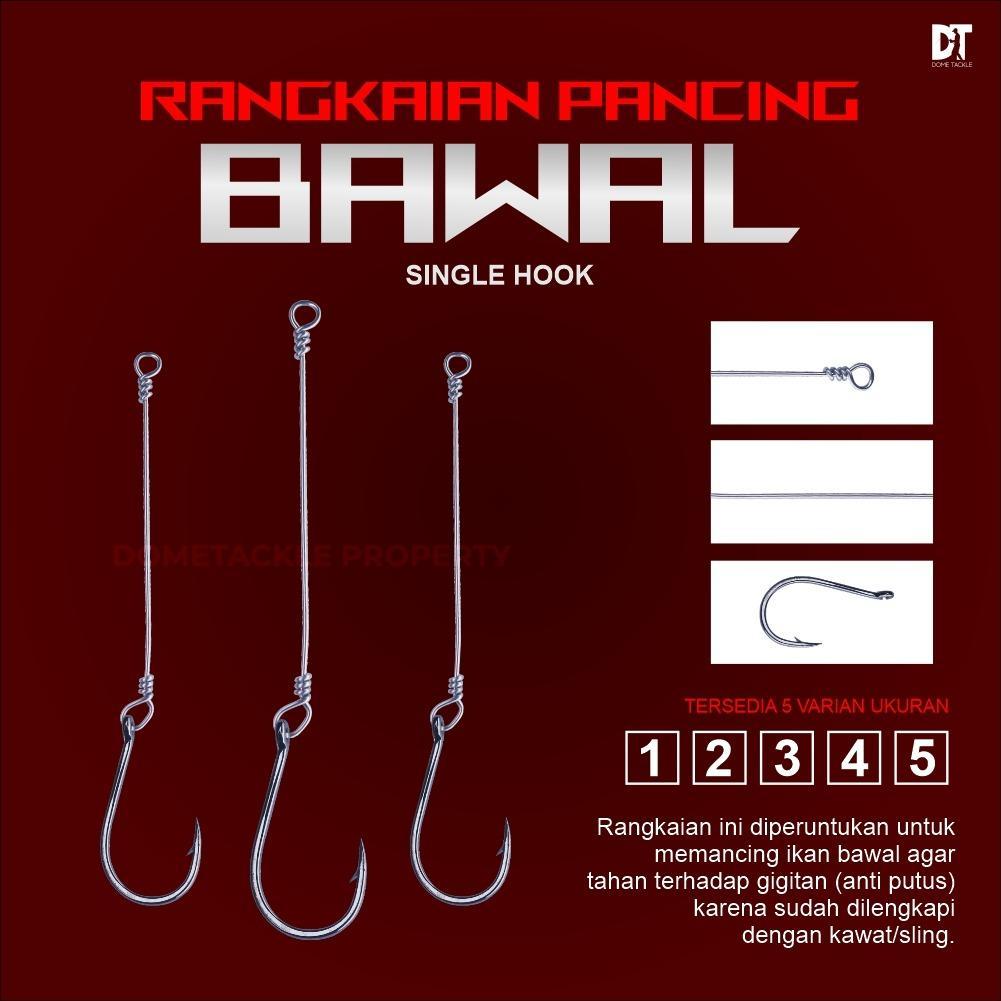 RANGKAIAN PANCING KAIL IKAN BAWAL | SINGLE & DOUBLE HOOK | RANGKAIAN JADI MATA KAIL HOOK HOOK  + KAW