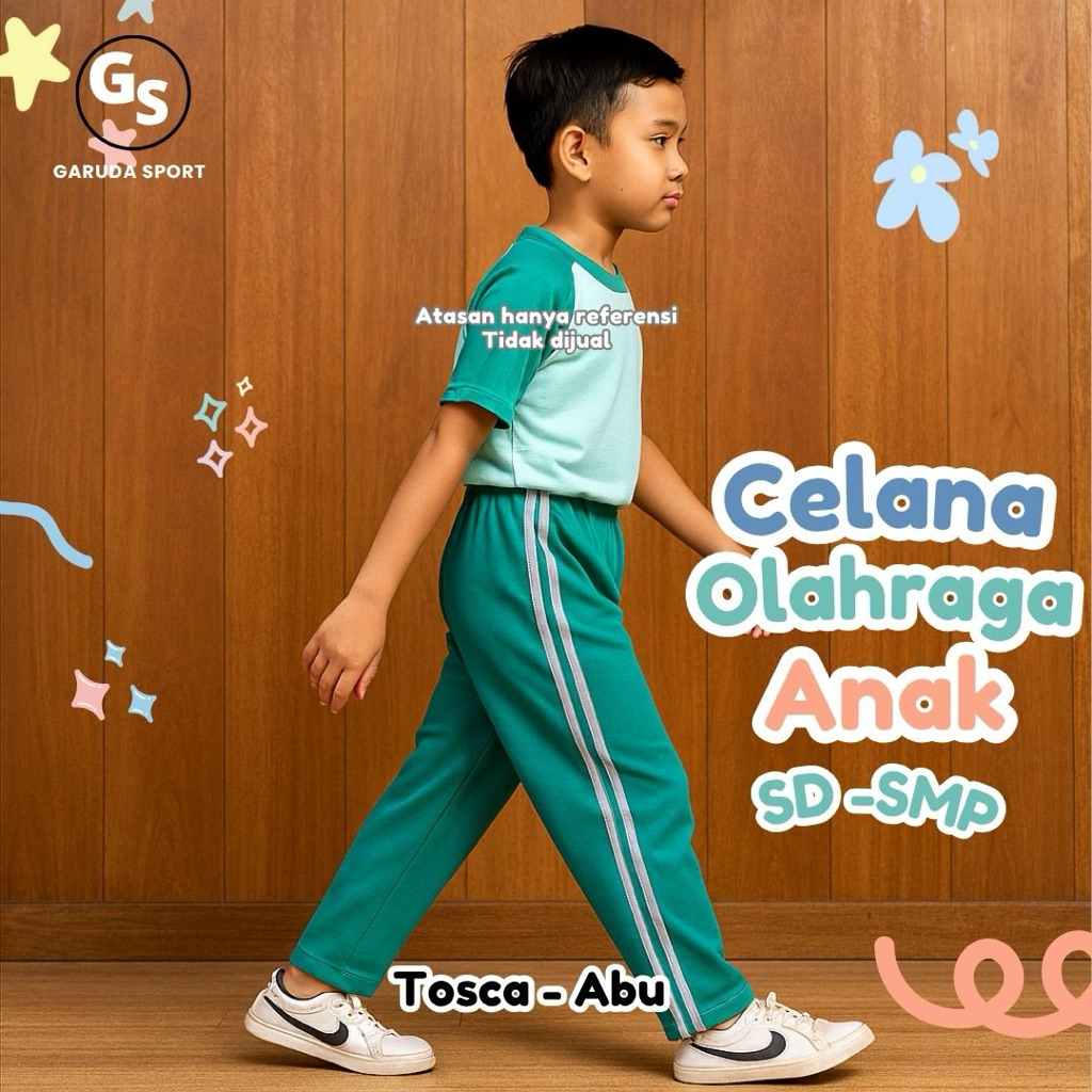 Garuda Sport GS - Celana olahraga/training anak sekolah SD/SMP Celana trening olahraga sekolah