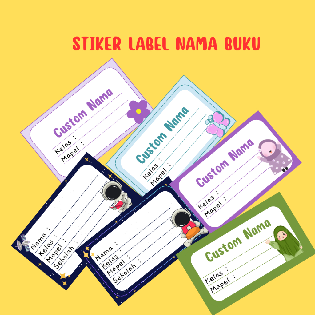 

LABEL NAMA BUKU SEKOLAH TK SD SMP SMA