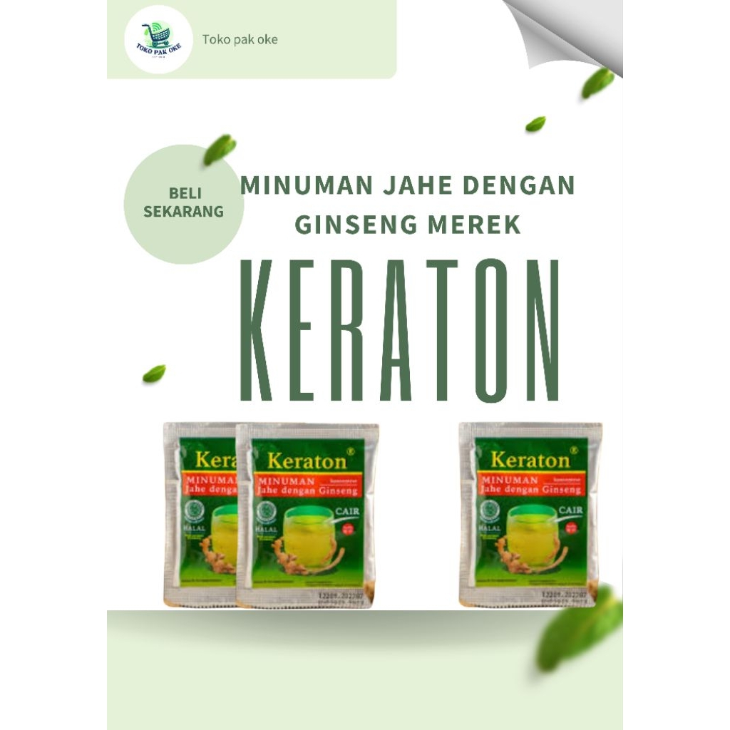 

Minuman Jahe Dengan Ginseng Merek Keraton, Dengan netto 30ml, dibeli per 1 pcs