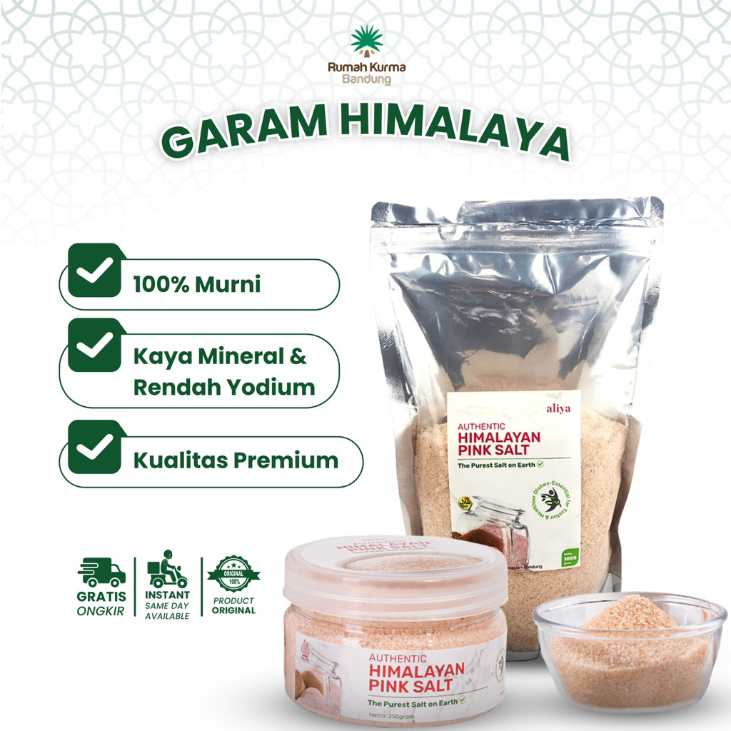 

Garam Himalaya 500 Gram Original Premium Himalayan Pink Salt Mendukung Fungsi Organ Tubuh Aliya