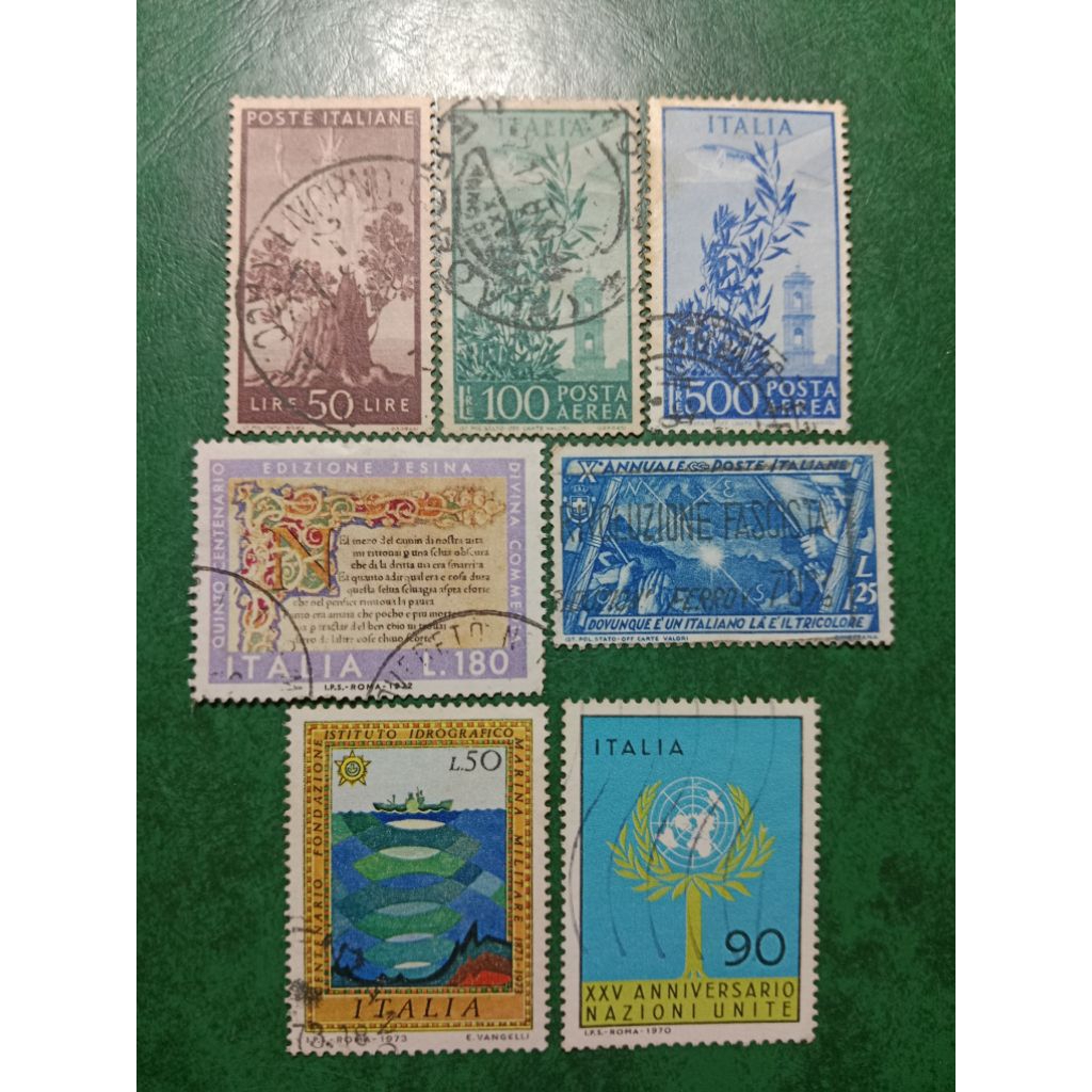 

prangko Italia 7 pcs Campur USED