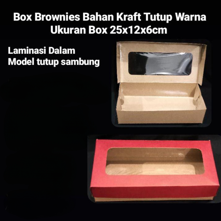 

Dus Brownies Bahan Kraft Tutup Warna Ukuran Box Ukuran 25x12x6cm Laminasi Dalam Dijual Per 10 Warna Merah