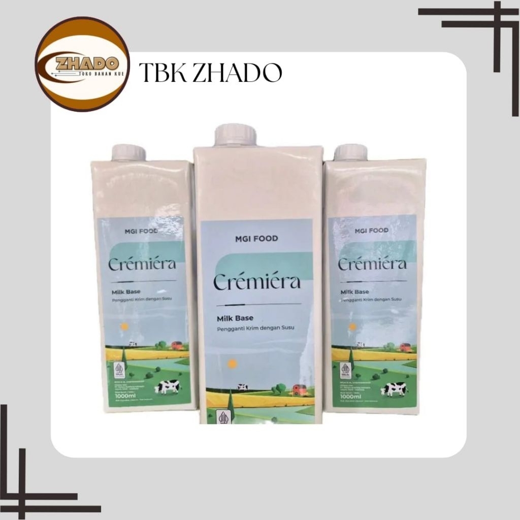 

Cremiera Milk Base / Pengganti Krim dengan susu 1 Liter