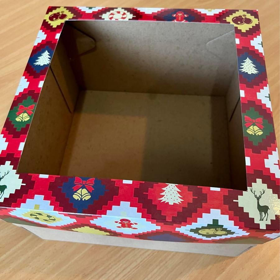 

Dus kue edisi mozaik christmas box cake natal mika ukuran 22