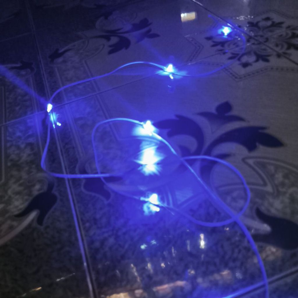 LAMPU LAYANGAN WARNA BIRU 1 WARNA 2M UNTUK DINAMO DAN BATRE