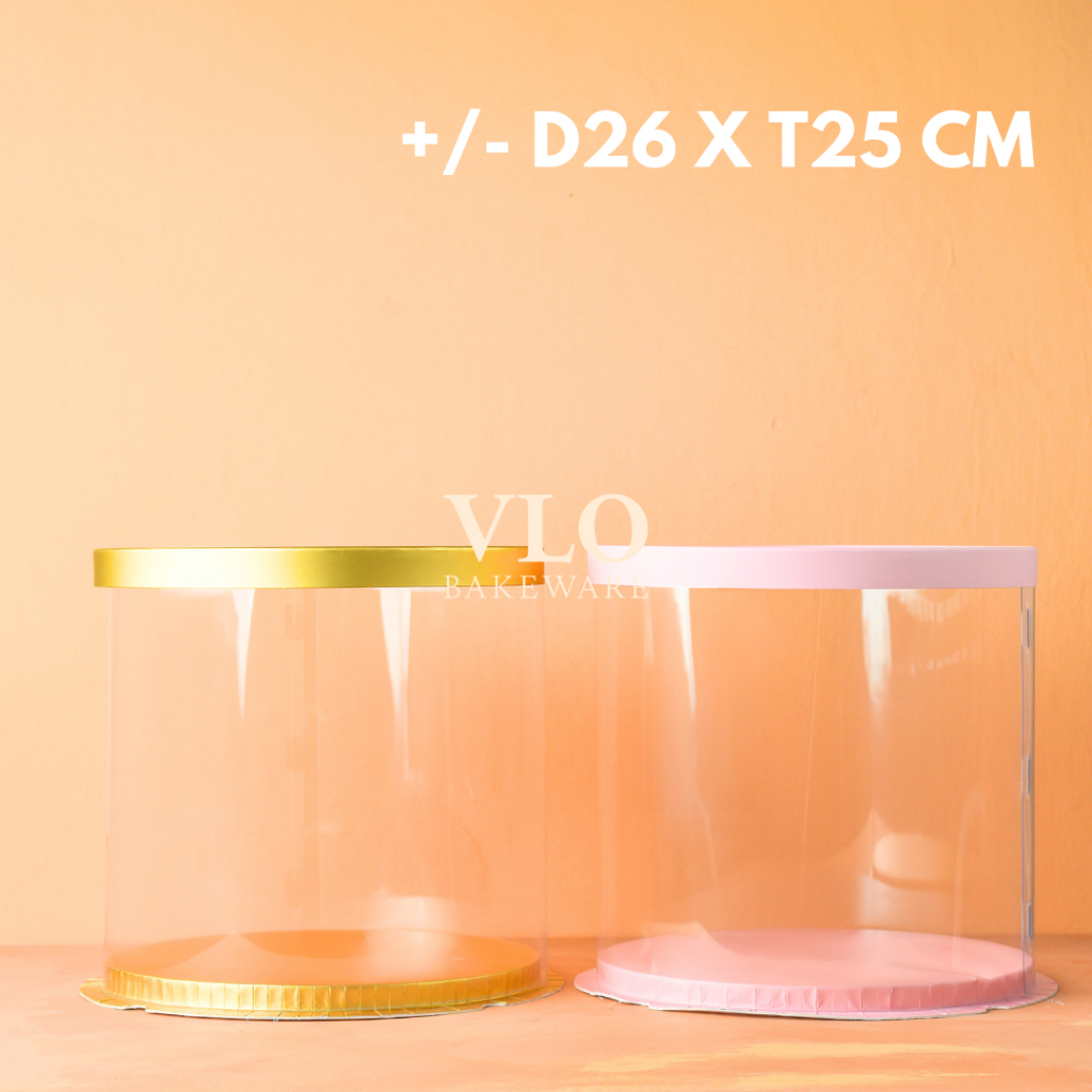 

[1 SET ISI 10 PCS] Kotak kue mika tabung bulat emas pink diameter 26 tinggi 25 cm | kotak kue hampers lebaran valentine imlek cny natal