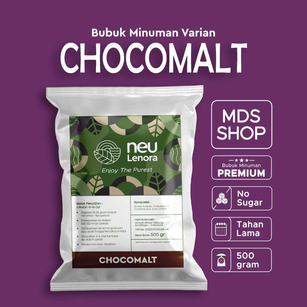 

Bubuk Minuman Bubble Powder Drink Rasa CHOCOMALT Neulenora 500gram - Plain
