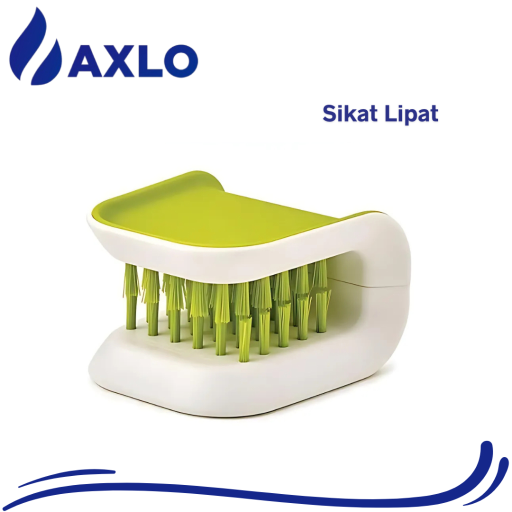 Sikat lipat cuci pembersih pisau garpu sendok sikat lipat dua sisi pembersih serbaguna Plastik