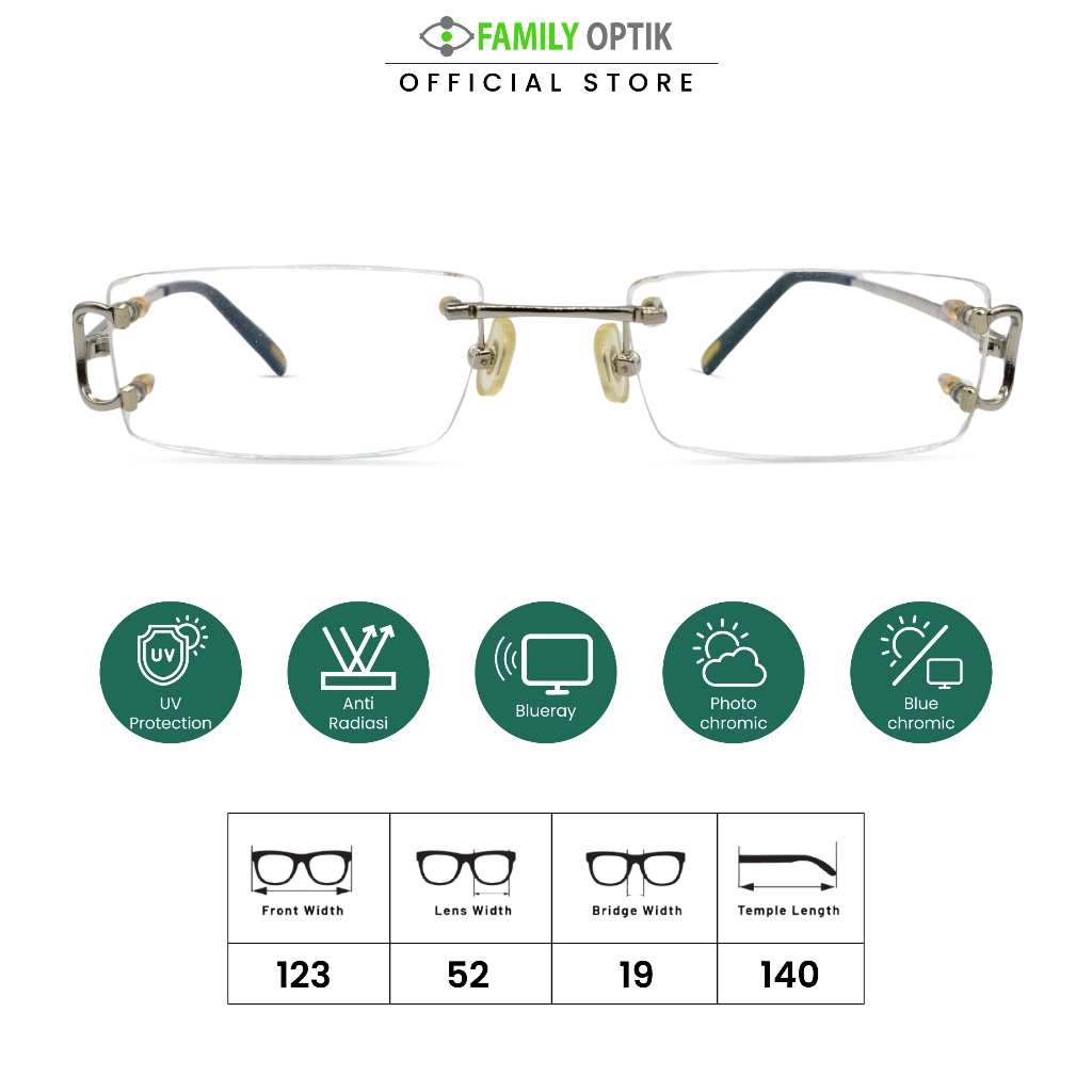 Family Optik - Kacamata  Blueray Photocromic Anti Radiasi 4140996