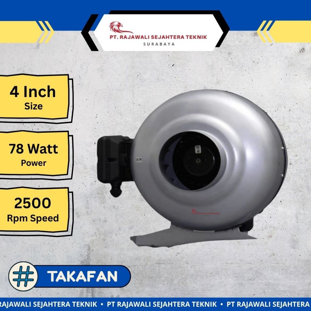 Takafan Inline Duct Blower 4 Inch / Blower Ducting 4" [SDI-100]