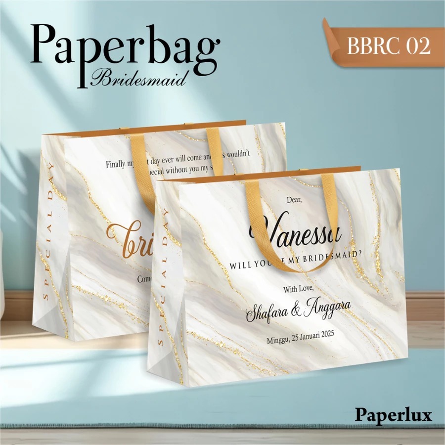 

PAKET PAPER BAG CUSTOM BRIDESMAID - PAPER BAG HAMPERS SOUVENIR - TAS PAPER BAG MURAH