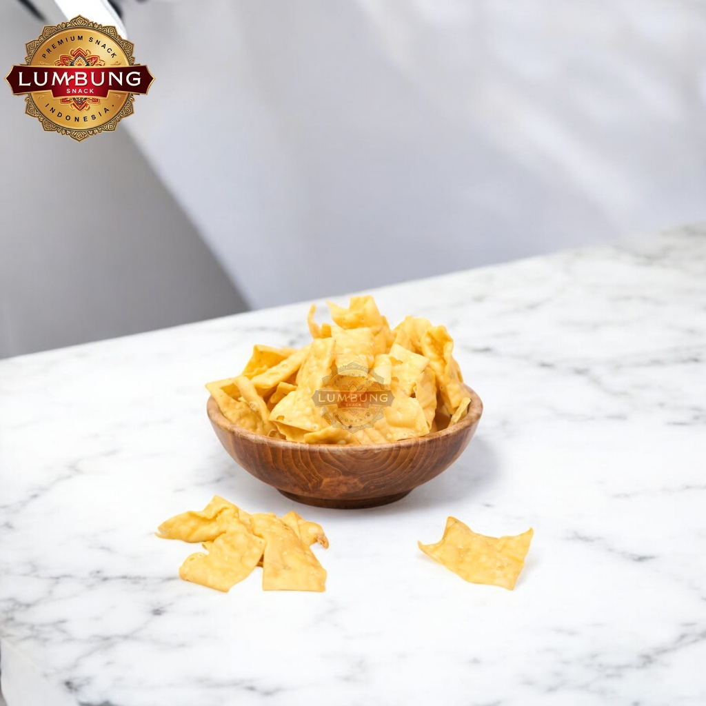 

Camilan Snack Pangsit Bawang 250g Kriuk Gurih dan Enak