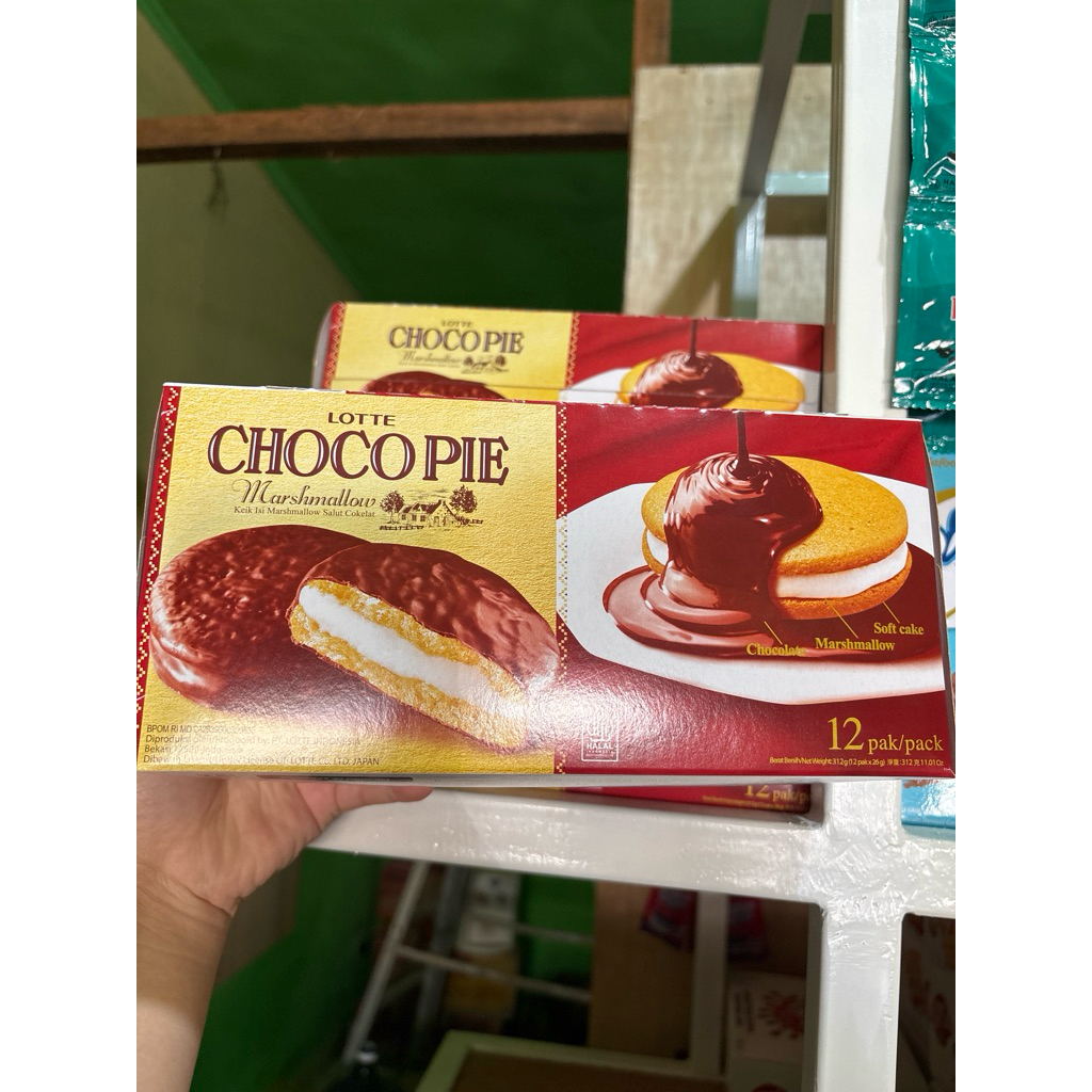 

lotte chocopie marsmallow 1box isi 12pcs (grosir)