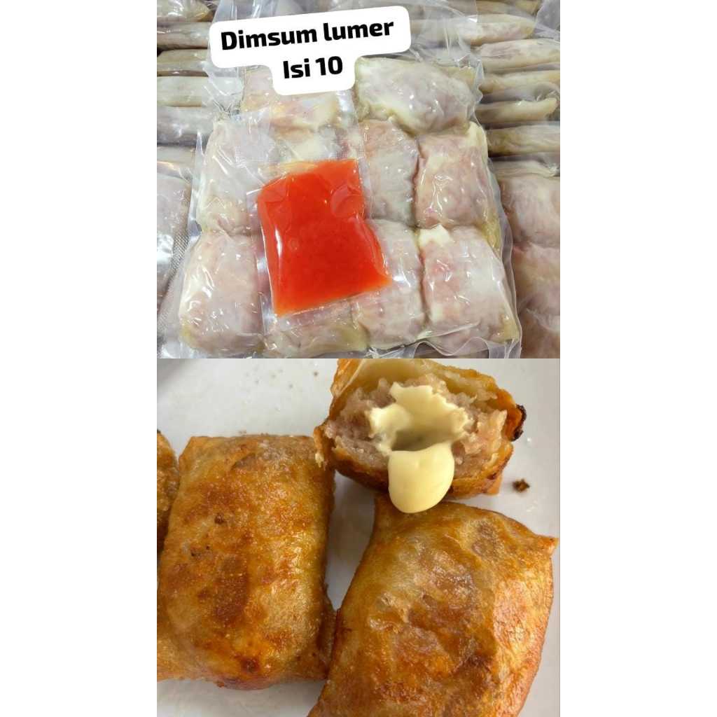 

Dimsum lumer / lumpia dimsum Ayam keju lumer isi 10pcs + saus frozen food halal