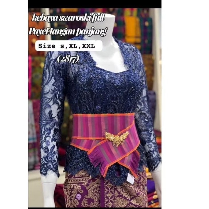 kebaya navy payet cantik mewah(Hanya kebaya)
