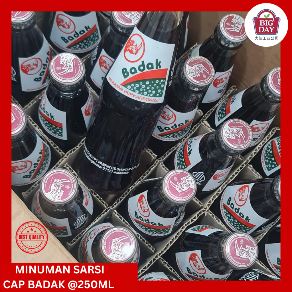

Minuman Sarsi Cap Badak Sarsaparila 1 Dus isi 24 botol