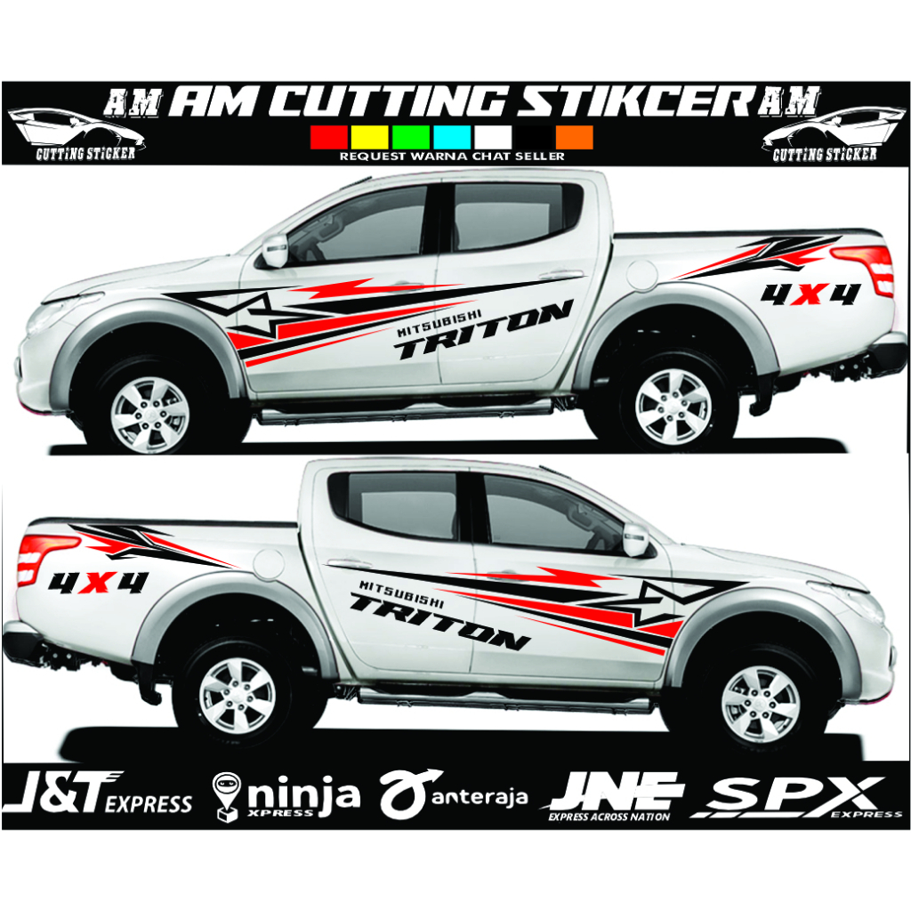 Sticker Mobil Triton Sticker Terlaris List Mobil Triton Stiker Mobil Triton Terbaru