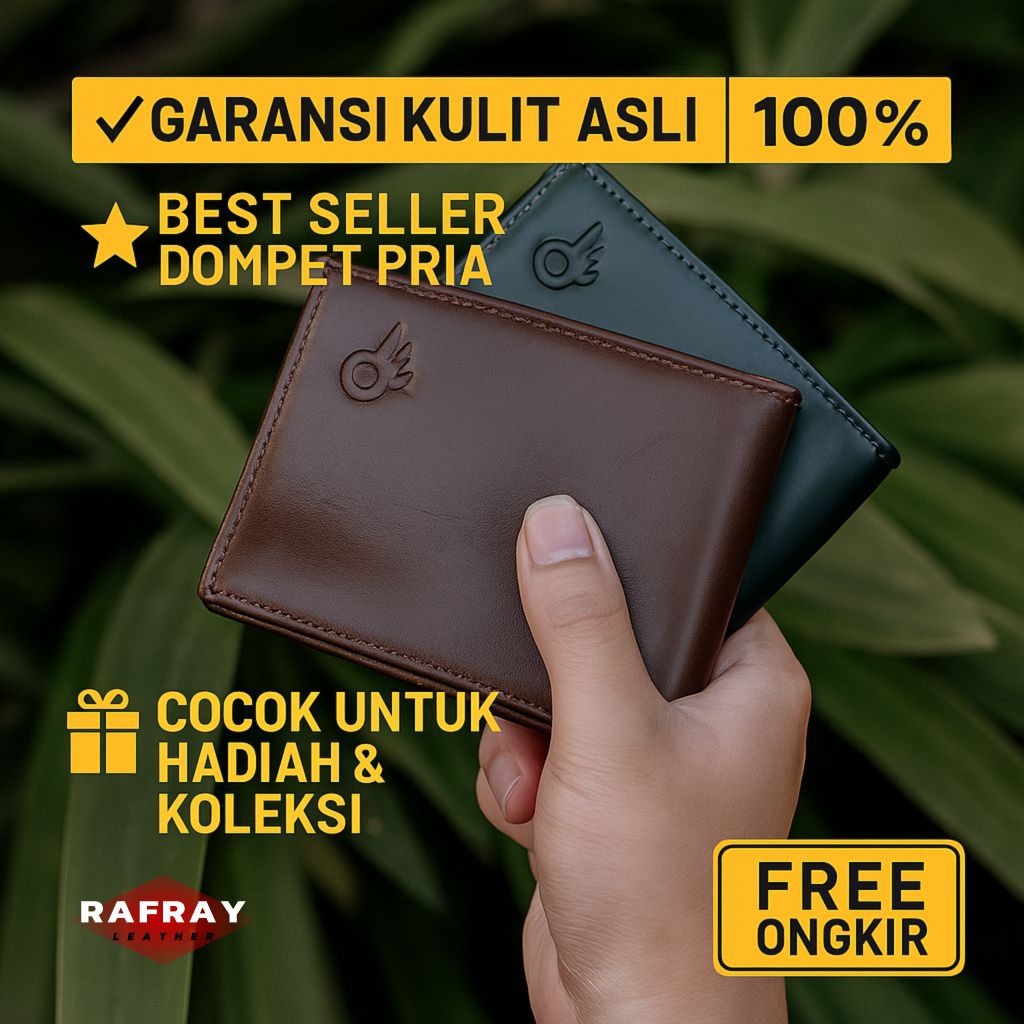 Dompet Pria Kulit Asli Premium Xavier Wallet Dompet Cowok Elegan Original Reven Leather