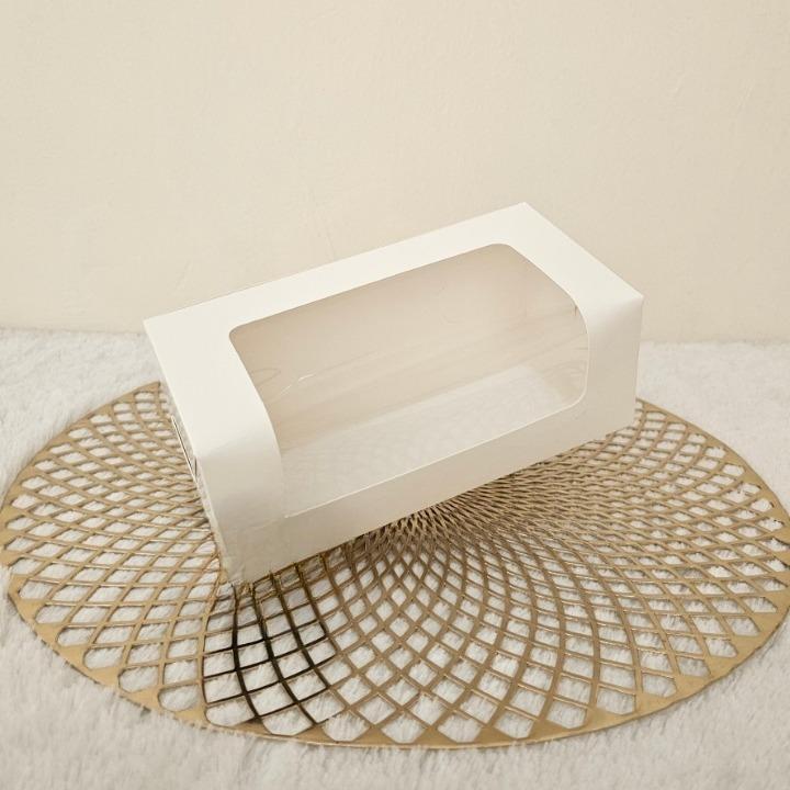 

(10 Pcs)Box Kue Bolu Gulung 20x10x7cm Kotak Kue Brownies Dus Lapis Legit Jendela Mika