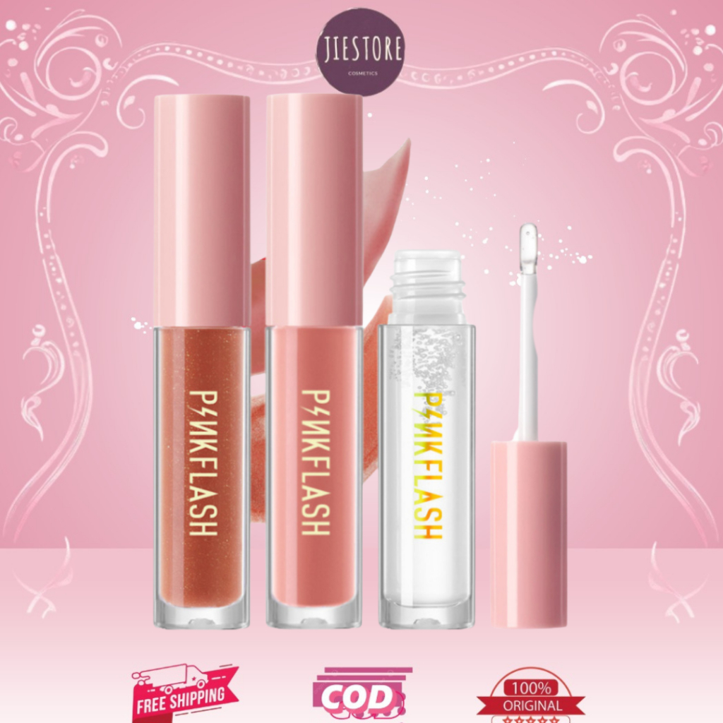 PINKFLASH OhMyPinkflash OhMyGloss Moisturising Plumpmax High Shimmer Lip Gloss/PINKFLASH Crystal Jel