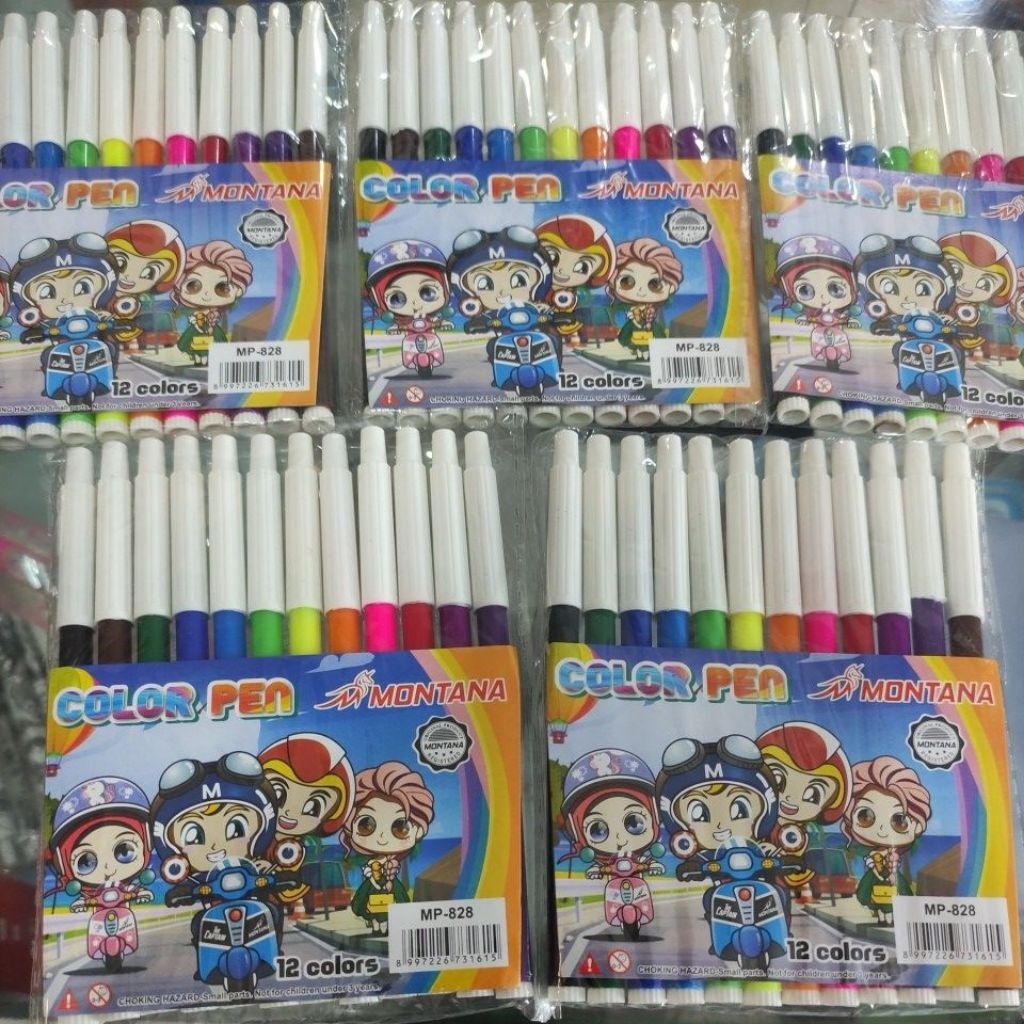 

Spidol warna Montana 1 pack 12 warna kecil