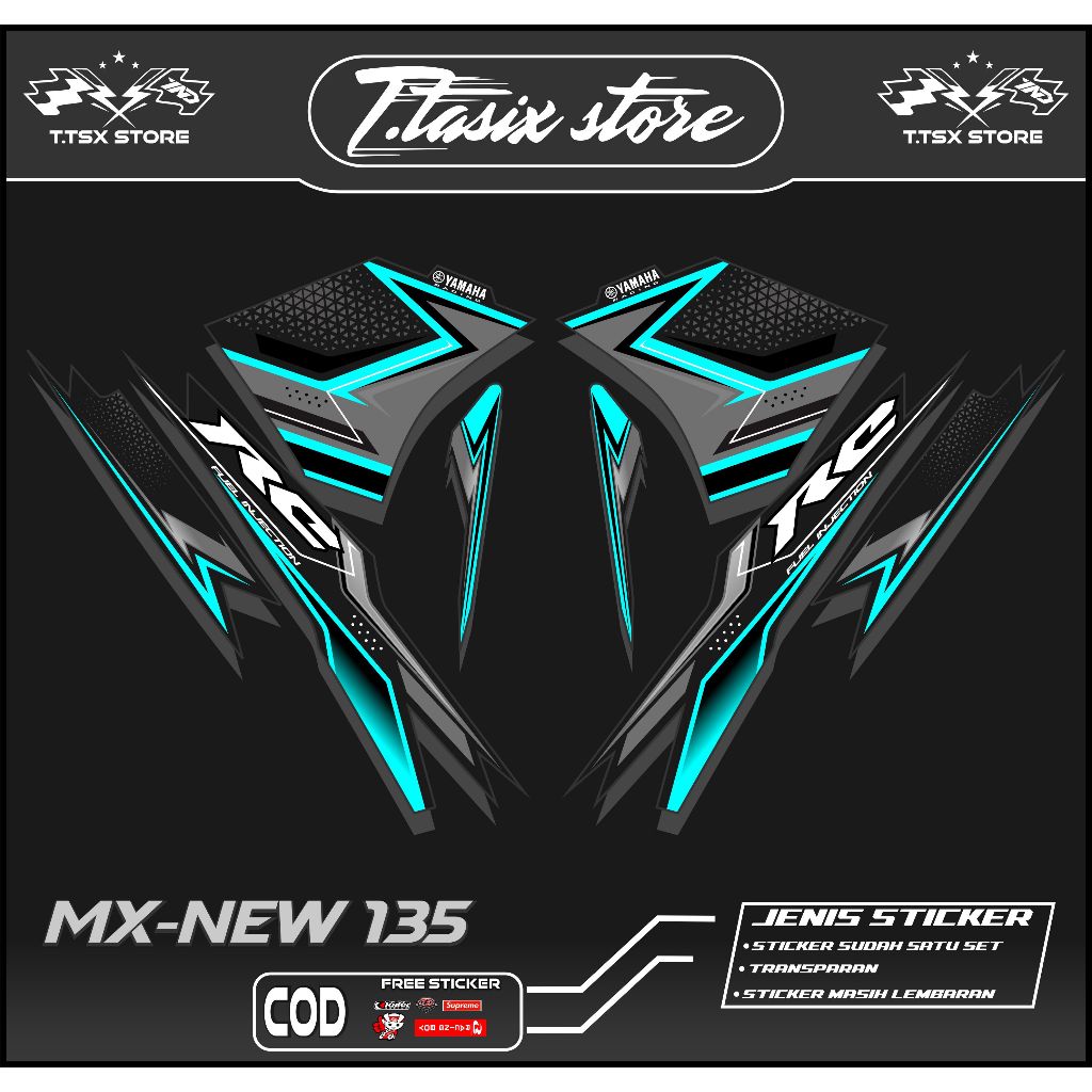STRIPING TRANSPARAN MX NEW/STRIPING MX 135/STIKER VARIASI JUPITER MX 135 NEW TRANSPARAN