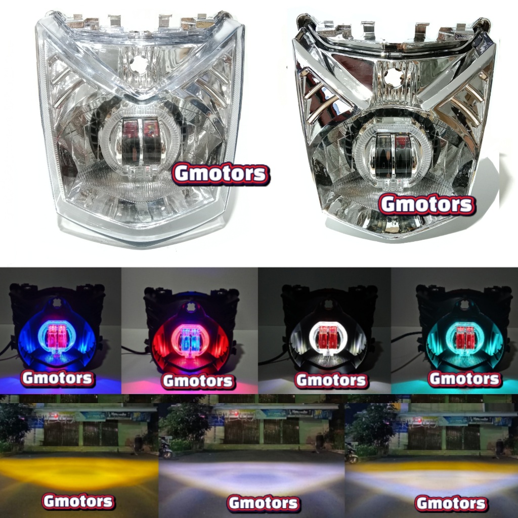 Lampu Depan Beat Fi Full Set Projie Biled 2 Mata 2.5 INCH 2012 - 2016