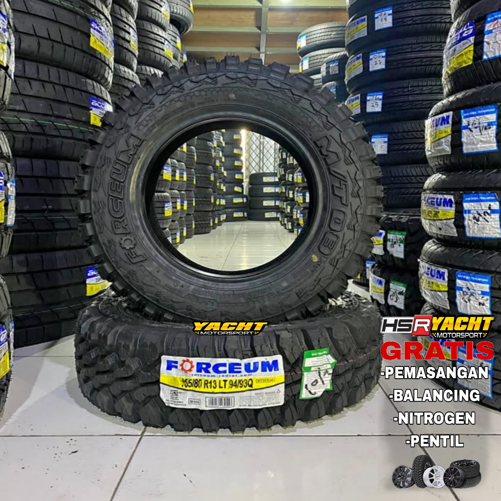 JUAL BAN  MOBIL CANGKUL MURAH FORCEUM M/T Ban Ring 13 165/80 Kuat Awet R13 free pentil