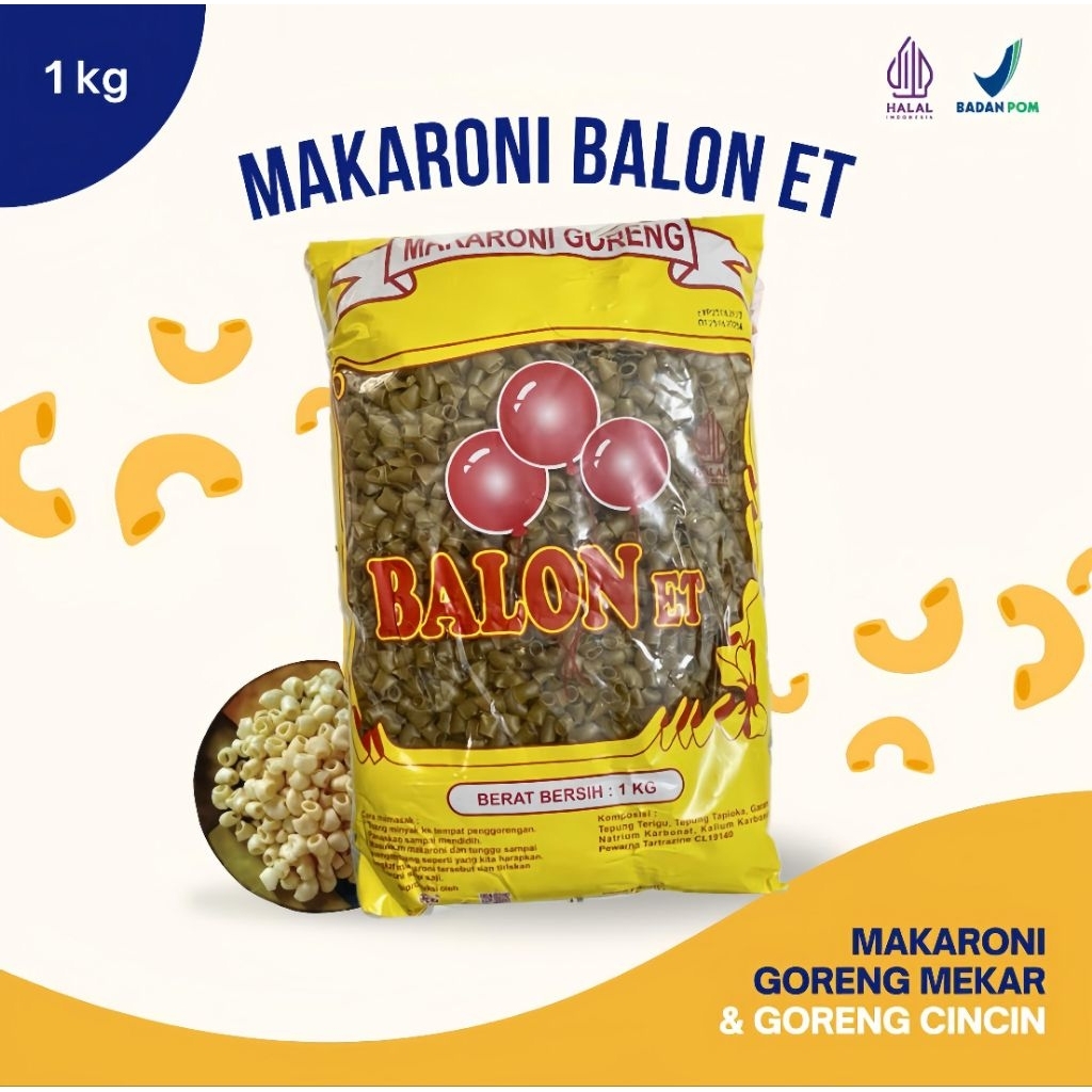 

Makaroni Mentah Balonet Cincin 1 Kg Kualitas Super