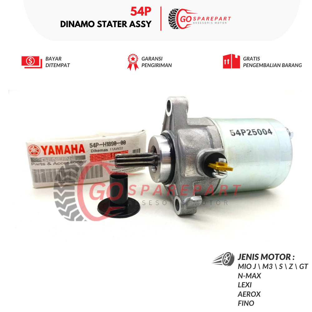 54P DINAMO STATER ASSY YAMAHA MIO J / STARTER MOTOR MOTOR MIO M3 / SUKU CADANG DINAMO MOTOR MIO SOUL