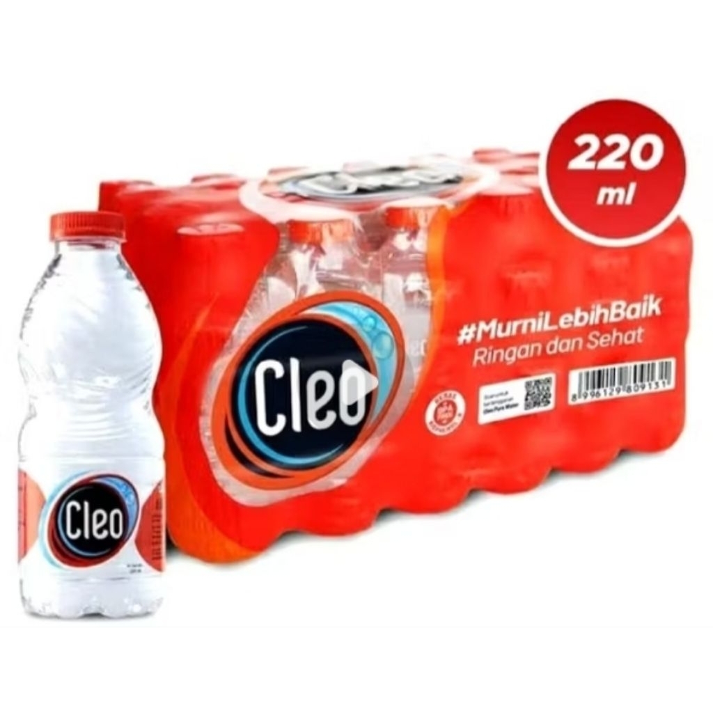 

1krat mineral Cleo 220ml isi 24pc