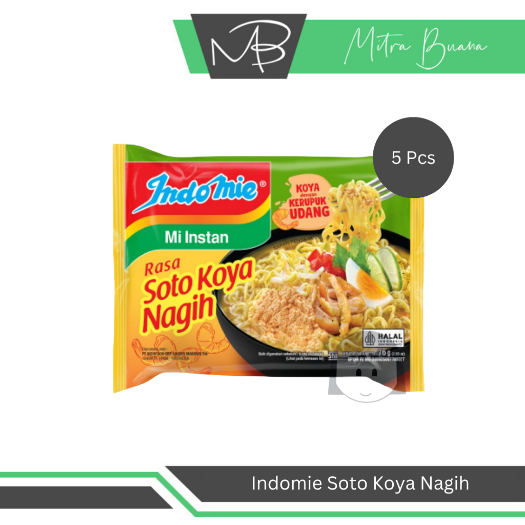

Indomie Soto Koya Nagih (Harga Per 5 Pcs) - Mie Instan Enak Murah