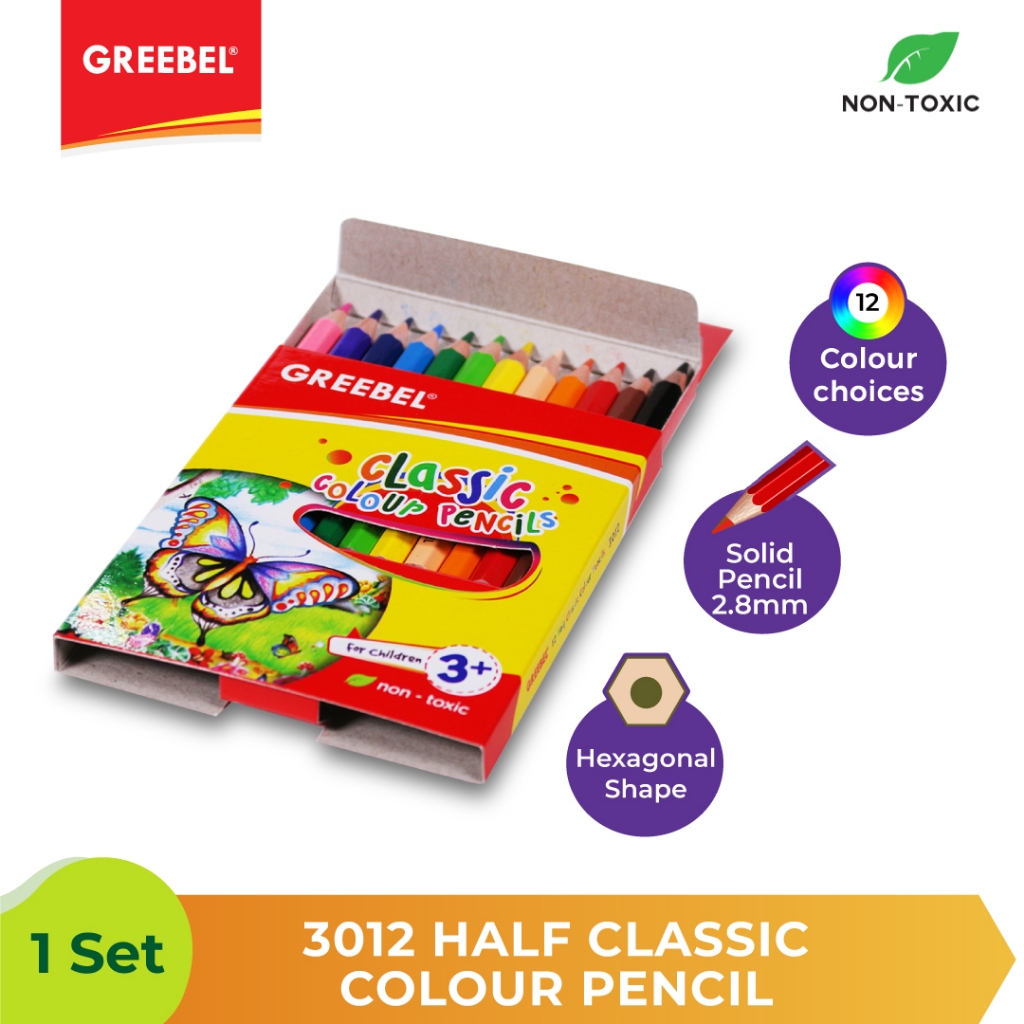

GREEBEL PENSIL WARNA PENDEK 3012 CLASIC