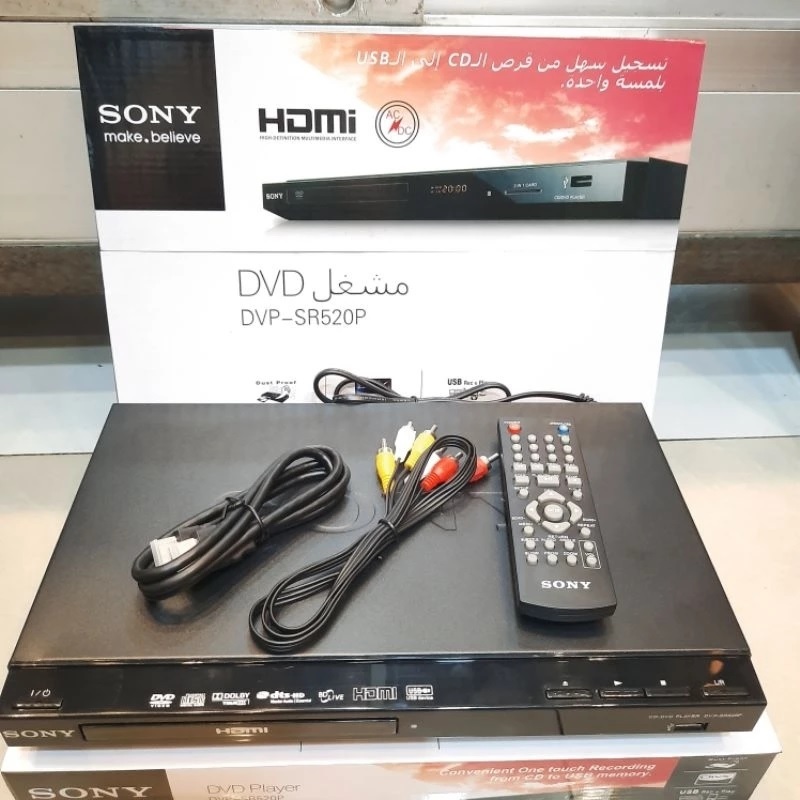 DVD PLAYER SONY HDMI DVP - SR520P / PLAYER DVD , VCD , CD - Readyyy
