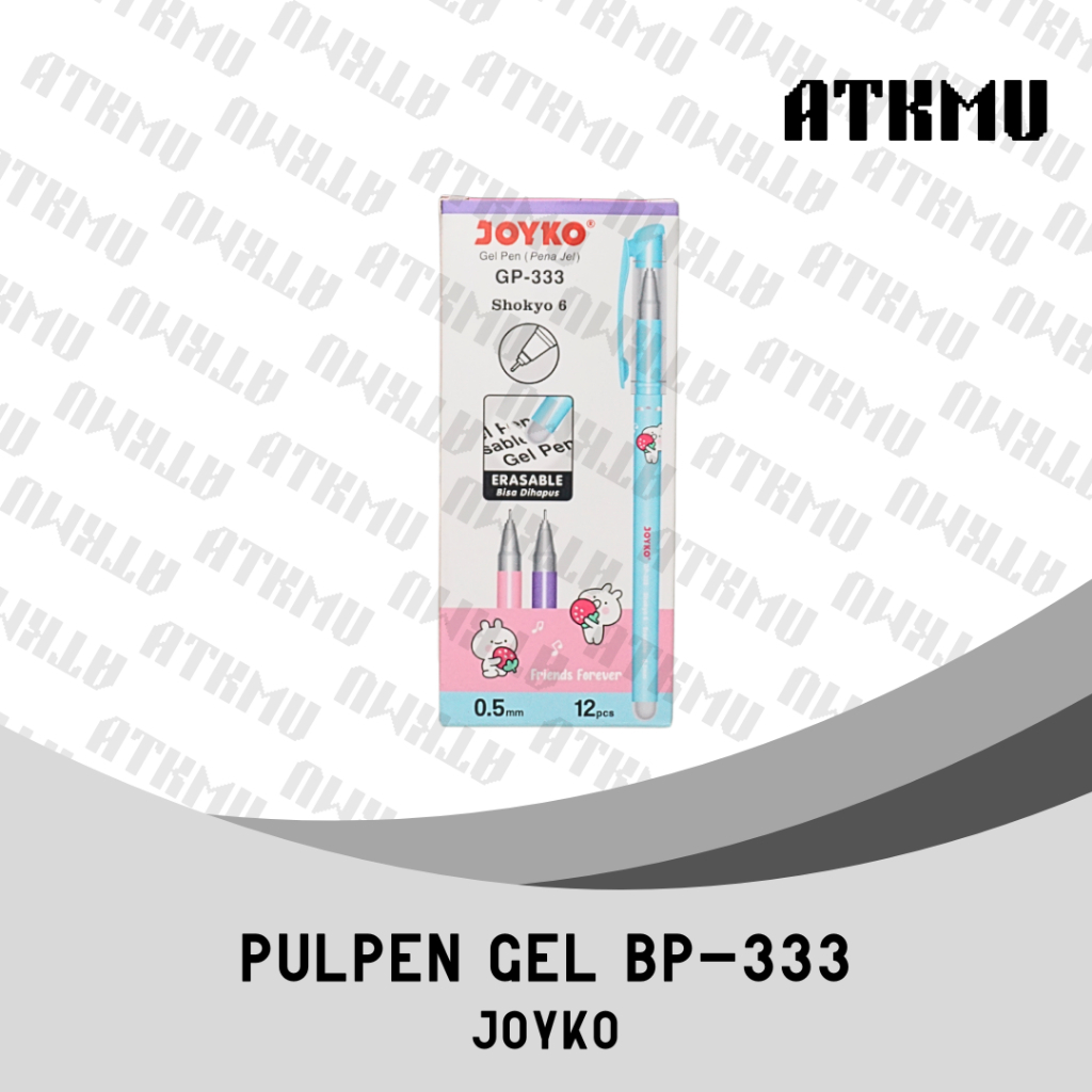 

Joyko Pulpen Gel Shokyo Erasable Warna Warni GP-333 1 Lusin [ 12 Pcs ]