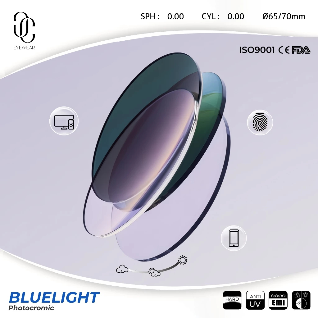 CC Eyewear Lensa Bluecromic ABR PGX/Anti Radiasi+Anti Blueray+Photocromic / Minus / Plus / 156 / 161