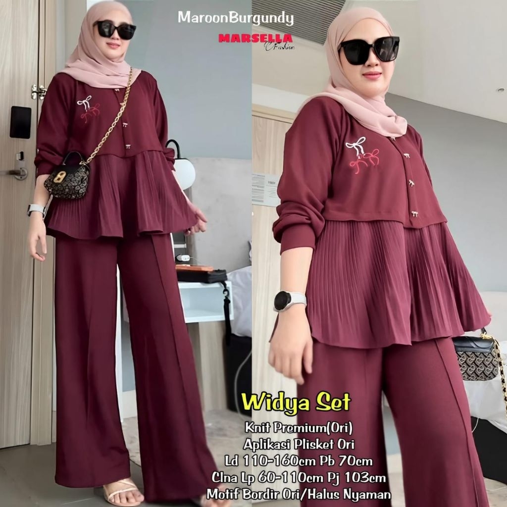 WIDYA/ARVELA/GINA SETELAN CELANA WANITA KNITE MIX PLISKET PREMIUM
