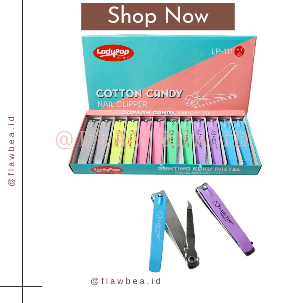 FLAWBEA.ID - Gunting Kuku Besar Candy Ladypop / Nail Clipper Cotton Candy / Gunting Kuku Pelangi Jum