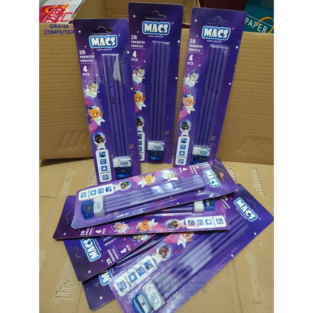 

MACS Pensil 2B Premium Segitiga 4CT Violet