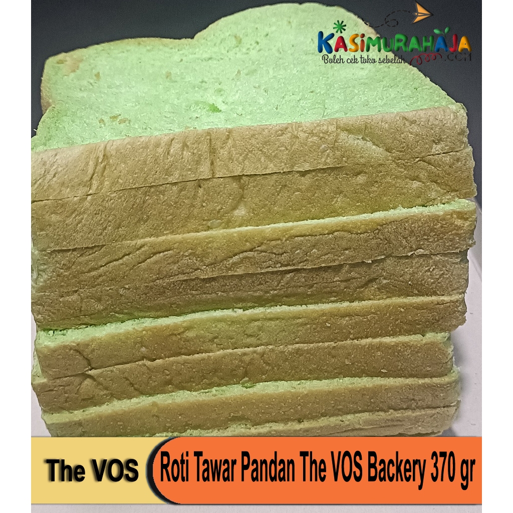 

Roti Tawar Pandan The Vos Backery 370 gr.. lembut, manis gurih, aroma padan