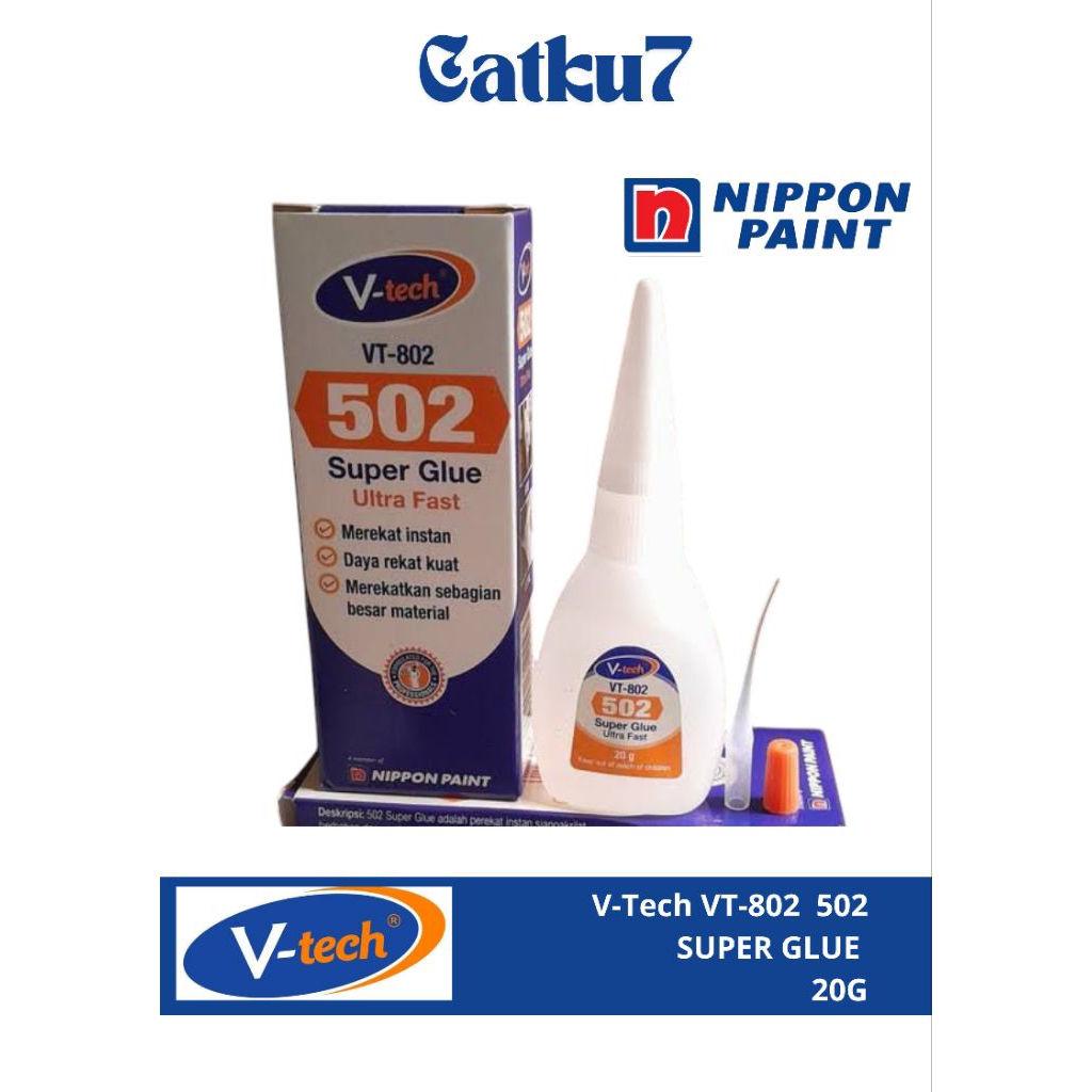 VT-802 502 SUPER GLUE - Lem Super cepat kering Nippon Paint