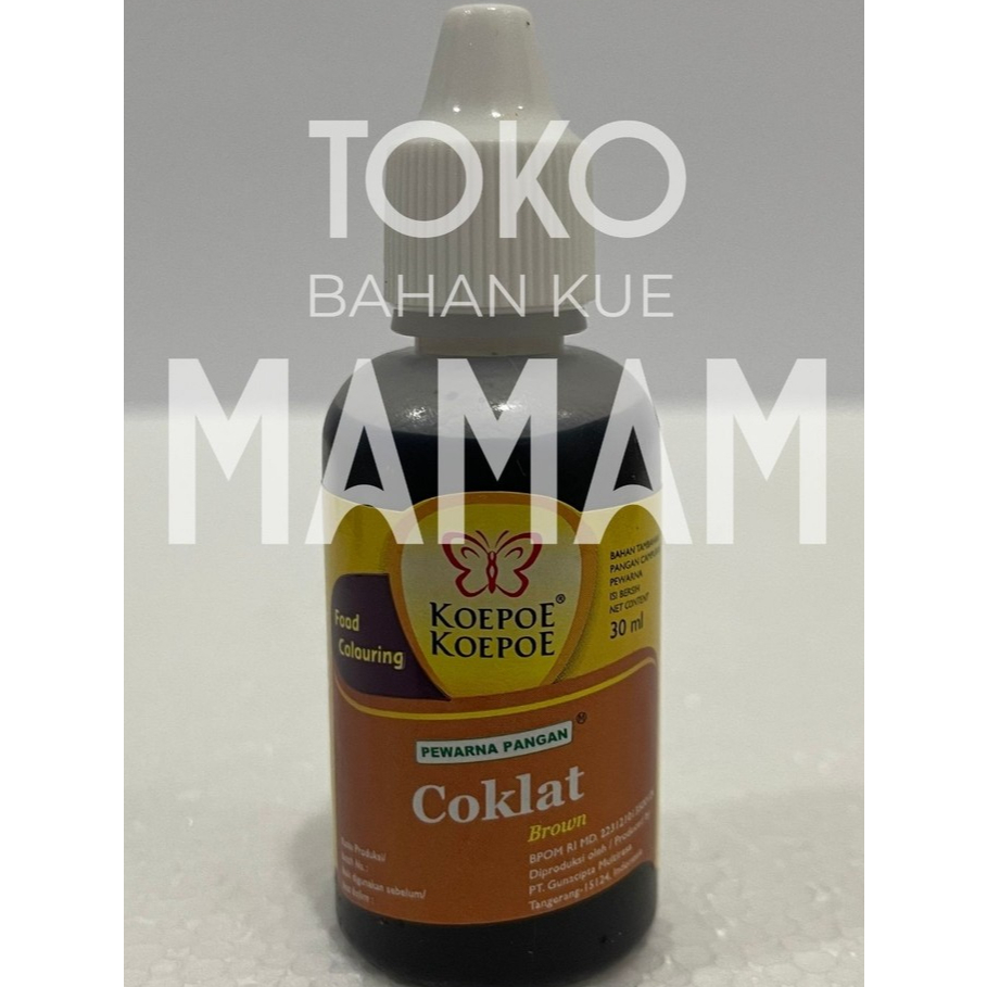 

Pewarna Makanan Coklat Kupu-Kupu (Koepoe-Koepoe) 30ml - Pewarna Cair untuk Kue & Minuman