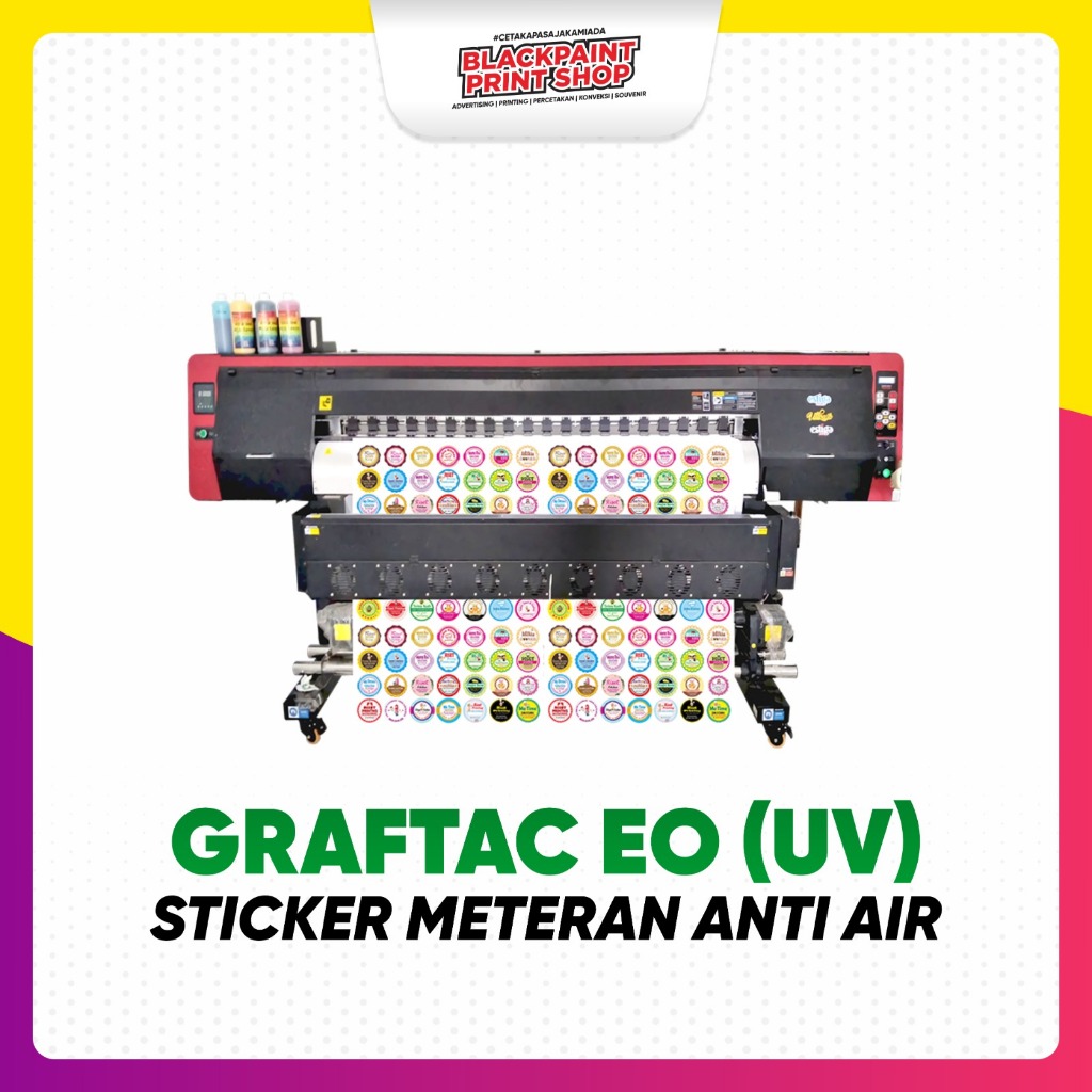 

Stiker Meteran Graftac Glossy EO / Cetak Stiker Outdoor / Stiker Printing Anti Air (UV Gel)