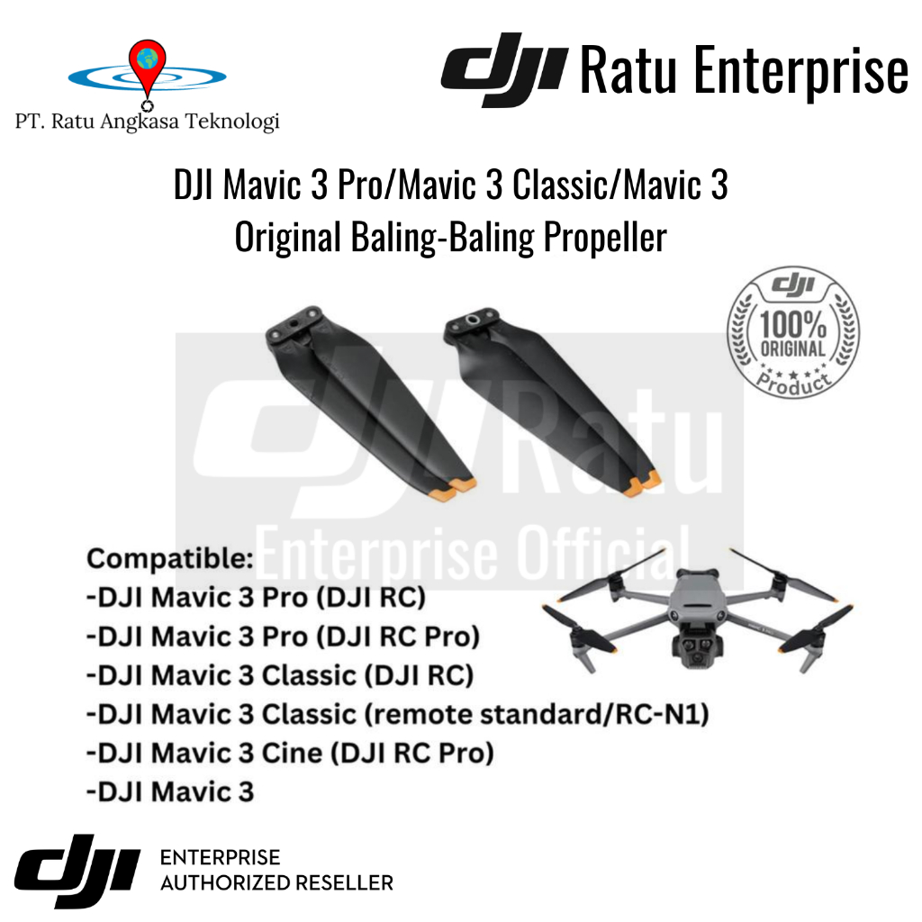 Baling-Baling Propeller DJI Mavic 3 Pro DJI Mavic 3 Classic DJI Mavic 3 Propeller Baling-Baling Orig