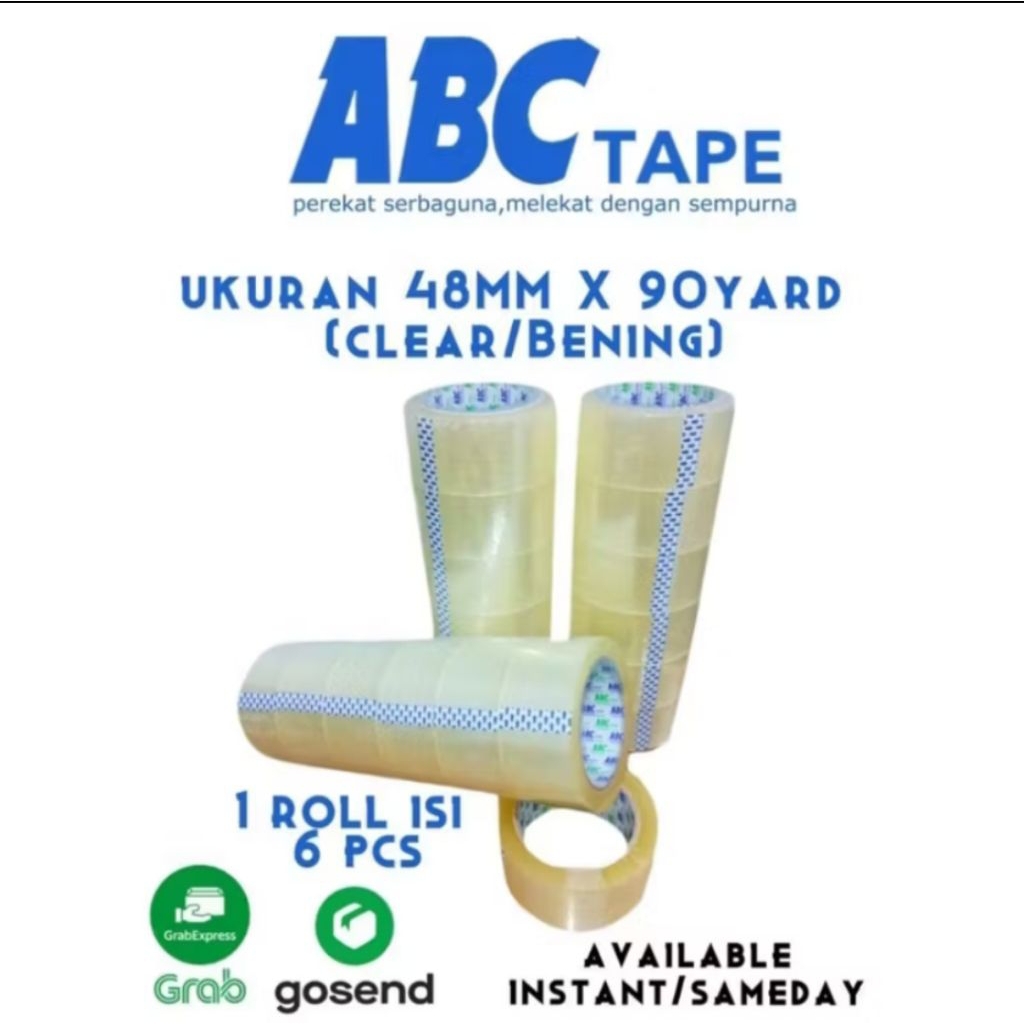 

LAKBAN BENING 45X90Y ABC TAPE SERBAGUNA