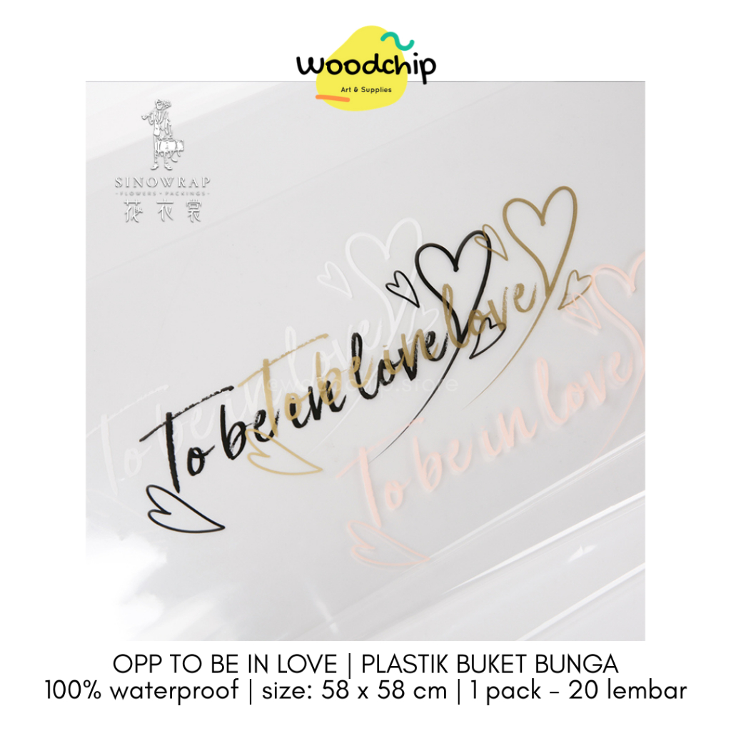 

[PACK] 'TO BE IN LOVE' OPP TRANSPARENT | KERTAS BUKET BUNGA BOUQUET KERTAS KADO PLASTIK WRAPPING