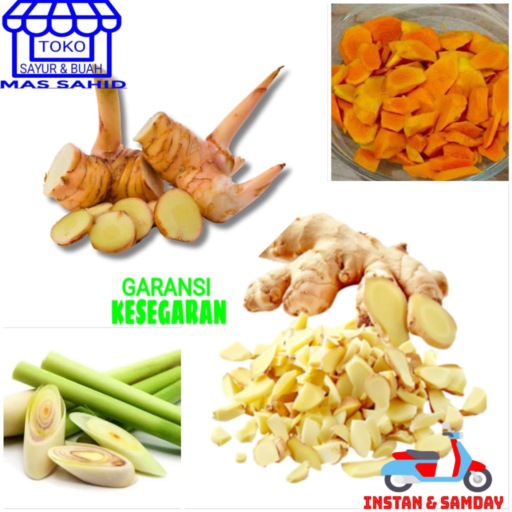 

Rempah Segar Jahe Kunyit Sereh Lengkuas Rempah Herbal Minum Seduh Masak