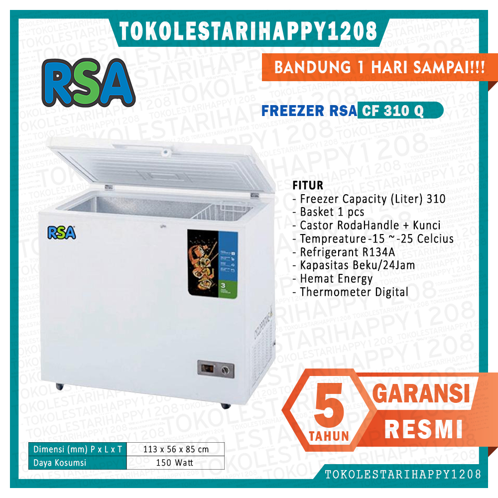 Chest freezer RSA 310 ltr CF310 CF-310